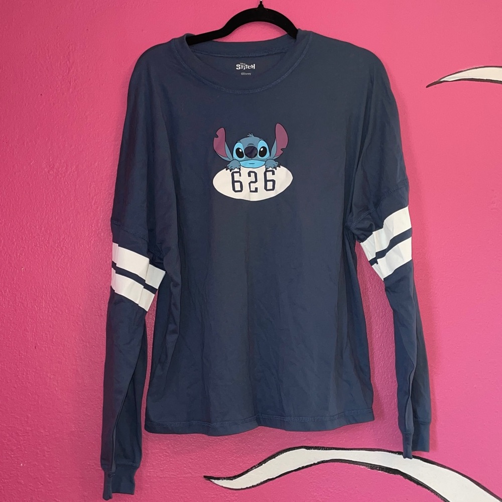 Disney Navy Blue Stitch Graphic Tee